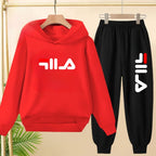 Kids' Pullover Hoodie Sweatshirt Pants Two-Piece Set