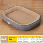 All-Season Dog Bed Washable Cushion with Raised Edges for Cats and Small Dogs