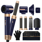 7-in-1 High Speed Ionic Hair Dryer Brush and Auto Curler Set
