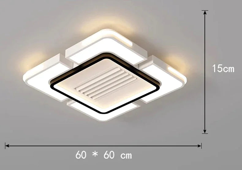 Modern Minimalist LED Ceiling Fan Light with Remote Control