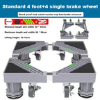 Adjustable Washing Machine Stand with Multi-Functional Fridge Base