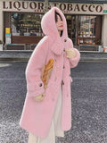 Women's Thick Warm Hooded Faux Fur Coat