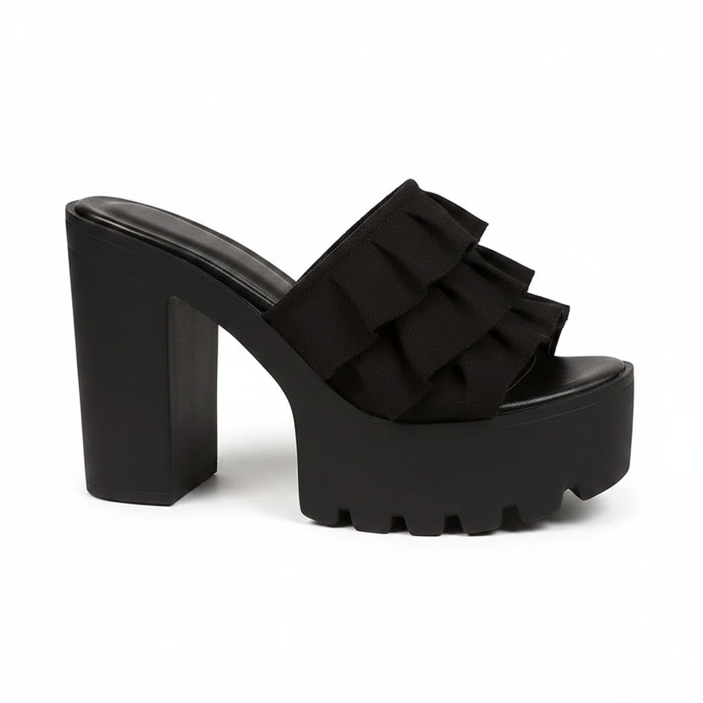 Women's Chunky Platform Sandals High Heel Mules Summer Party Shoes