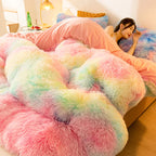 Extra Thick Flannel Lamb Fleece Winter Quilt