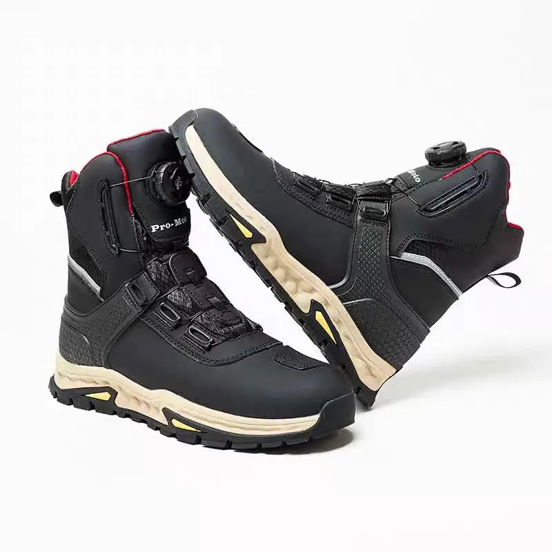 Men's Fashion Leather Breathable Anti-Slip Motorcycle Ankle Boots 8586-5
