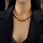 Women's Fashion Trendy Geometric Ball Chain Pendant Necklace
