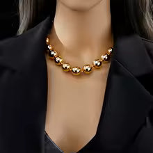 Women's Fashion Trendy Geometric Ball Chain Pendant Necklace