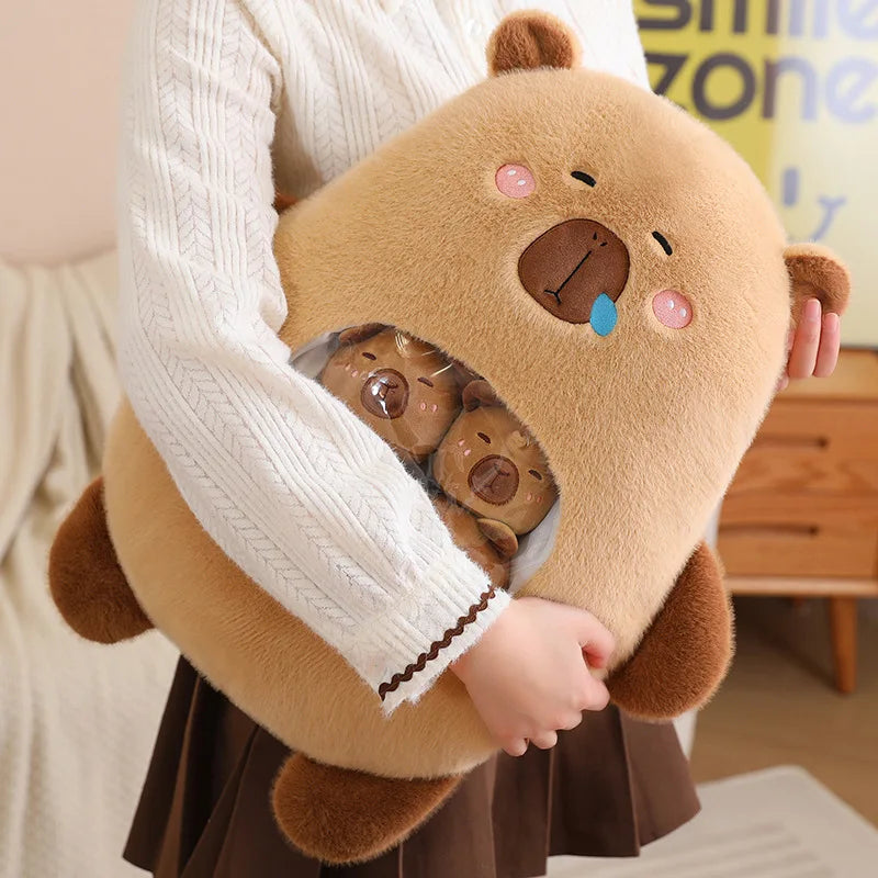 Capybara Plush Pillow with Six Balls Design for Kids