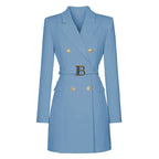 Women's Double Breasted Belted Blazer Dress