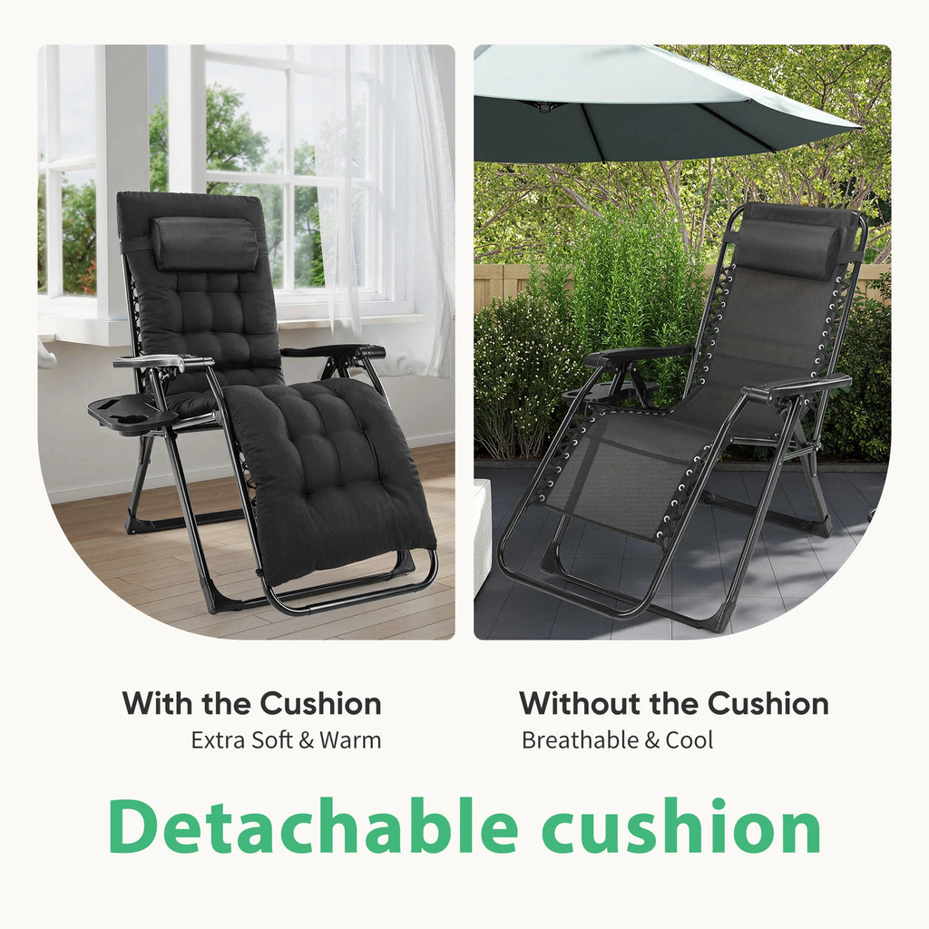 Zero Gravity Camping Lounge Chair and Folding Patio Recliner