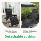 Zero Gravity Camping Lounge Chair and Folding Patio Recliner
