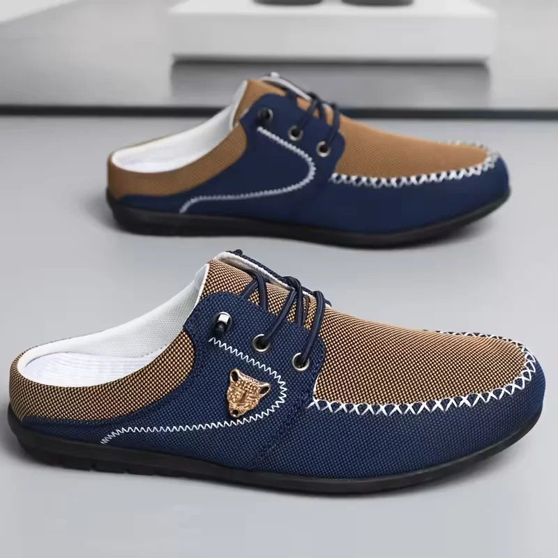 Men's Breathable Mesh Slip-On Mules Outdoor Casual Sandals