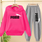 Kids' Letter Printed Hoodie Pants Two-Piece Set