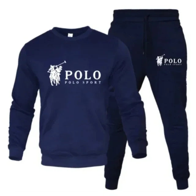 Men's Casual Crewneck Sweatshirt and Jogger Pants Tracksuit Set