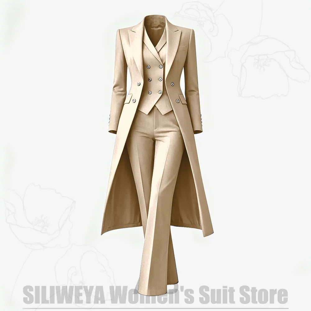Women's Tailored Two-Piece Blazer and Pants Suit