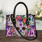 Women's Skull Pattern Faux Leather Shoulder Tote Bag