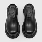 Men's Platform Leather Slip-On Mule Loafers