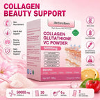 Marine Collagen Peptides Glutathione Vitamin C Powder 30 Sachets 6.3 oz
