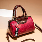 Women's Crocodile Pattern Crossbody Shoulder Boston Bag