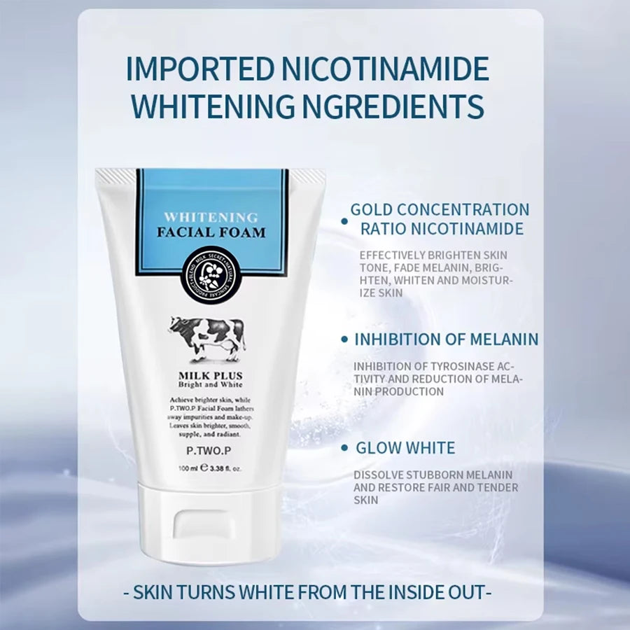 Unisex Whitening Moisturizing Foam Facial Cleanser 20200238 3.4 fl oz
