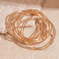 Women's Fashion Retro Multi-layer Gold Glass Cuff Bangle Bracelet