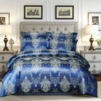 European Satin Jacquard Duvet Cover and Smooth Bedding Set
