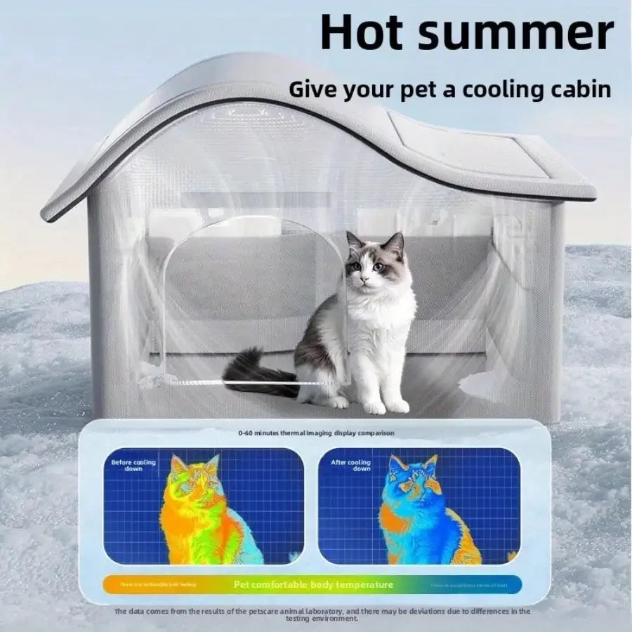 Pet Cooling Ice House Bed Four Seasons Summer Nest for Cats and Dogs