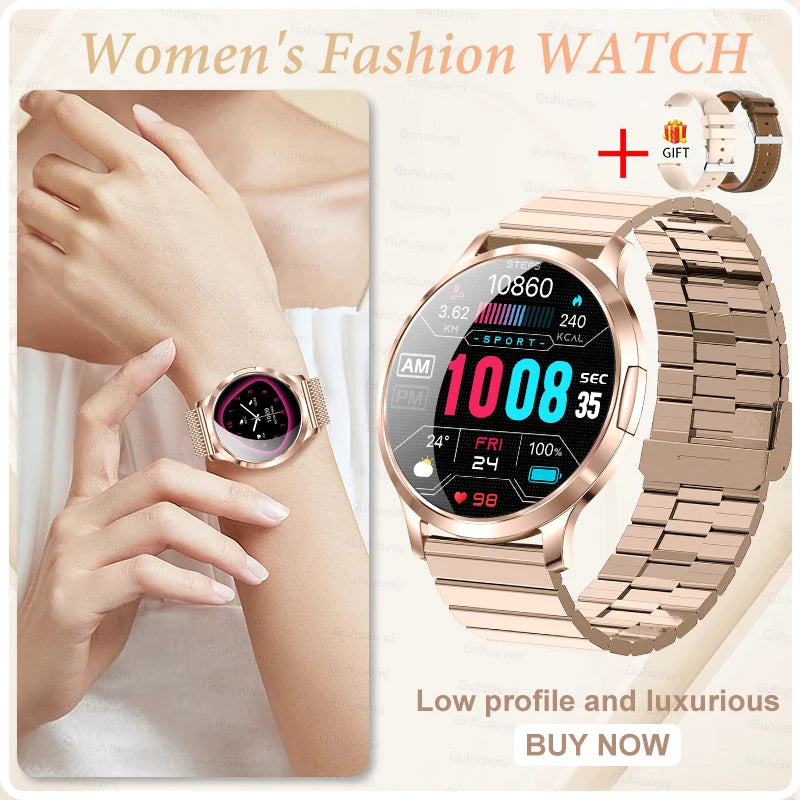 Women's Smart Watch with 1.32" AMOLED Touchscreen and Bluetooth Call