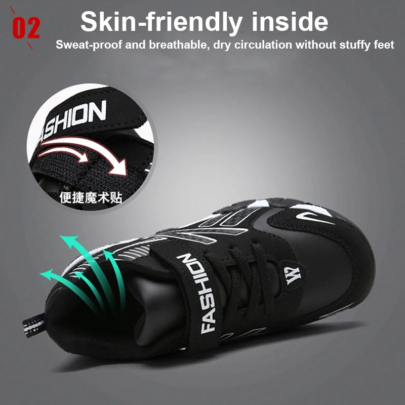 Kids' Comfortable Leather Running Sports Sneakers