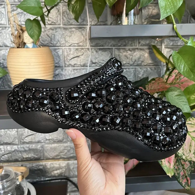 Women's Rhinestone Clogs Summer Beach Sandals EVA Lightweight