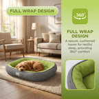 All-Season Dog Bed Washable Cushion with Raised Edges for Cats and Small Dogs