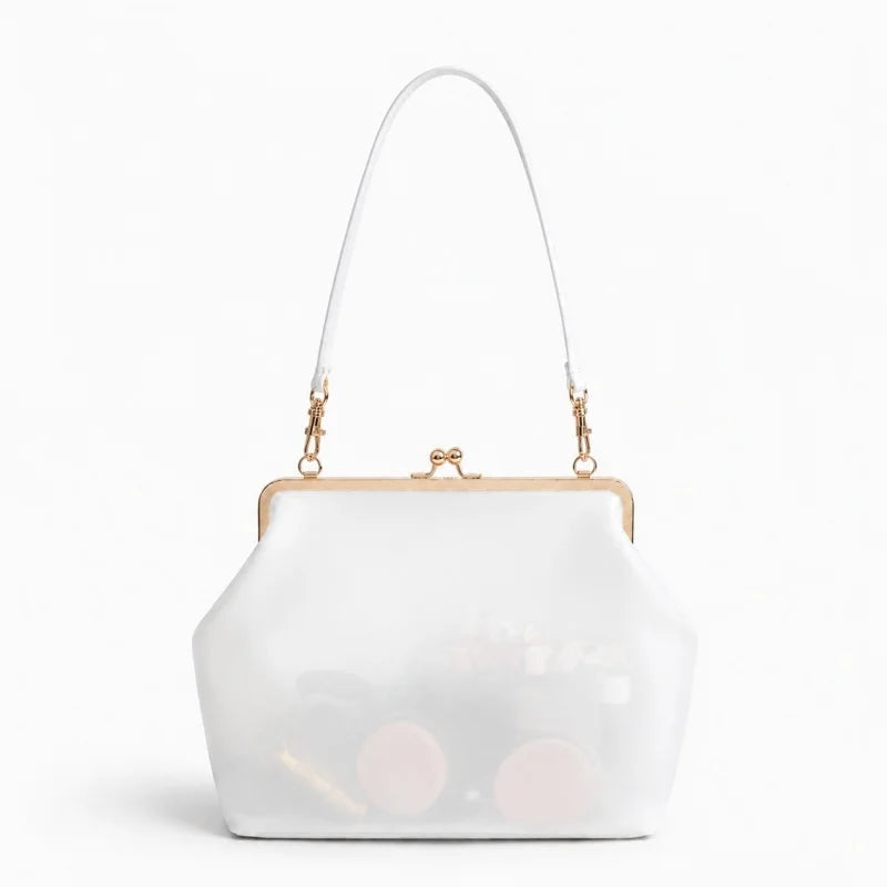 Women's Retro Kiss Lock Frame Shoulder Clutch Bag
