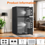 Large Fingerprint Home Safe and Fireproof Security Box