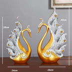Swan Lovers Ceramic Figurines and Tabletop Wedding Ornament