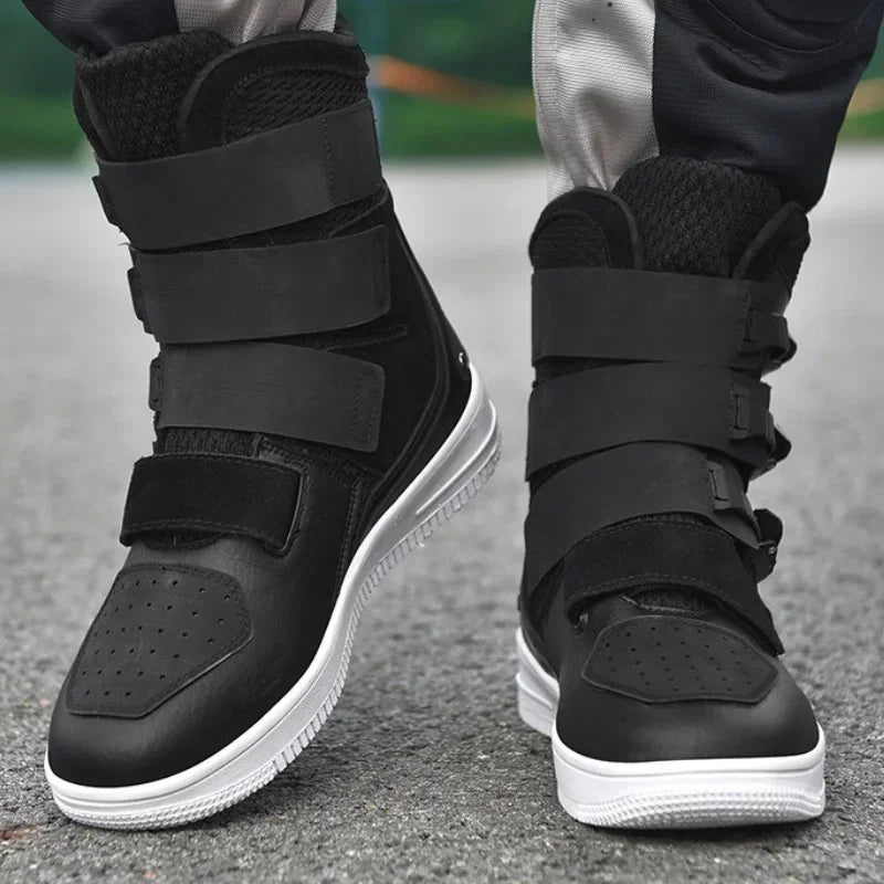 Men's Anti-Slip Wear-Resistant Motorcycle Riding Ankle Boots JC-M089