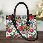 Women's Skull Pattern Faux Leather Shoulder Tote Bag