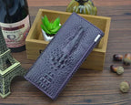 Women's Alligator Pattern Leather Clutch Wallet