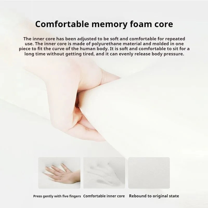 Ergonomic Memory Foam Bed Wedge Pillow with Neck Support