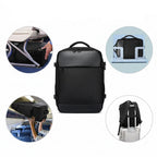 Unisex Business Nylon Multi-Compartment Travel Laptop Backpack BJ855