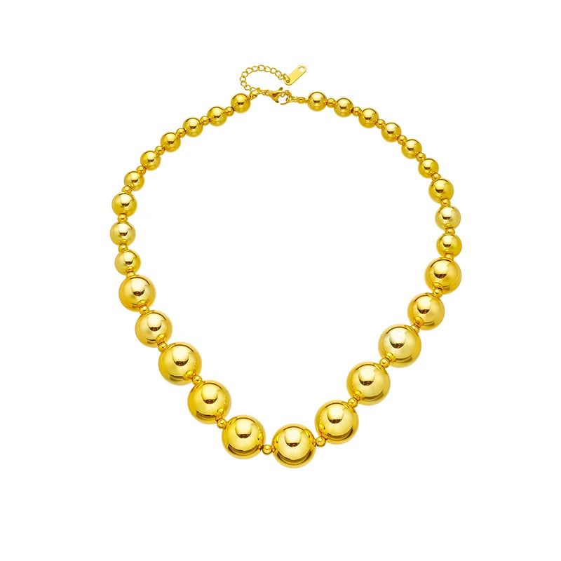 Women's Fashion Trendy Geometric Ball Chain Pendant Necklace