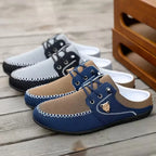 Men's Breathable Mesh Slip-On Mules Outdoor Casual Sandals