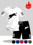 Men's Casual Summer T-Shirt and Shorts Suit Set