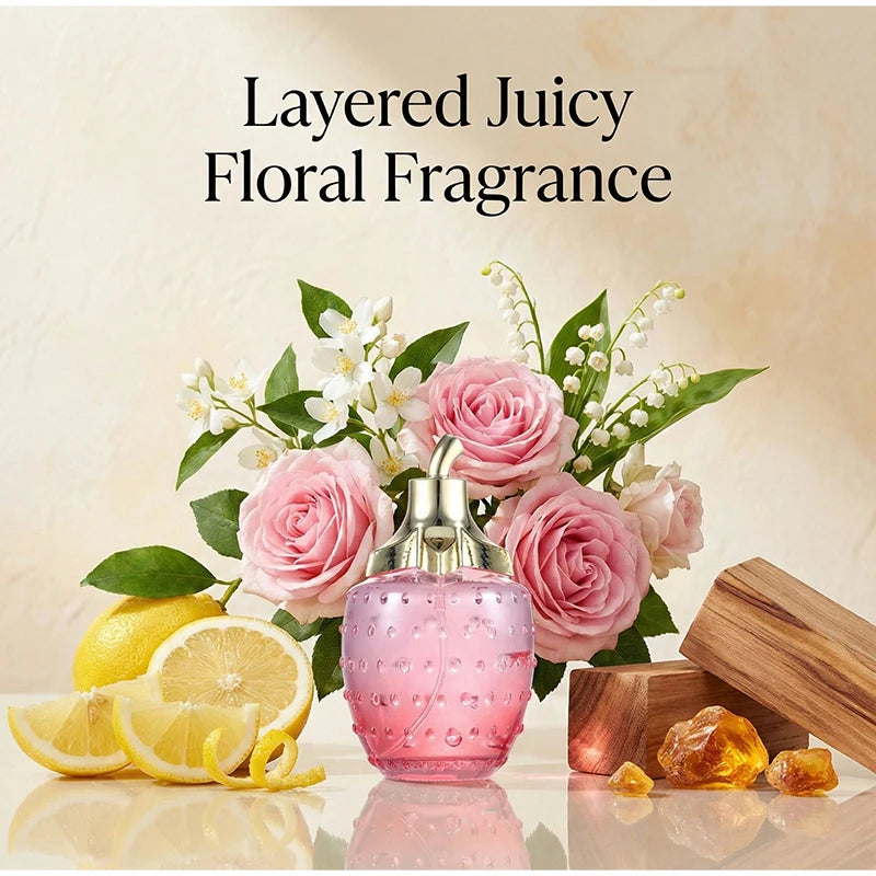 Women Strawberry Lemon Rose Jasmine Eau De Toilette 3.4 fl oz