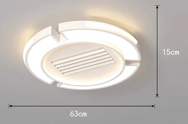 Modern Minimalist LED Ceiling Fan Light with Remote Control