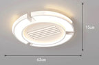Modern Minimalist LED Ceiling Fan Light with Remote Control