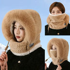 Women's Thermal Plush Hood Scarf & Mask Set