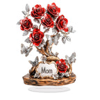 Flat Acrylic Rose Flower Artwork Plaque and Desk Decorative Sign