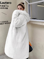 Women's Thick Warm Hooded Faux Fur Coat
