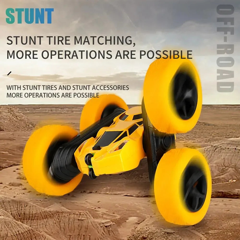 Kids 2.4G Double Sided Flip RC Stunt Car Toy Set