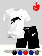 Men's Casual Summer T-Shirt and Shorts Suit Set
